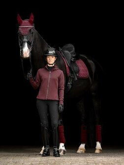 Sjabrak LeMieux Crystal Suede Dressuur Burgundy