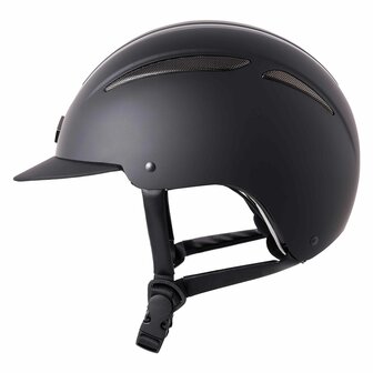 Paardrijcap Imperial Riding Olania Deluxe Smal Visor Zwart