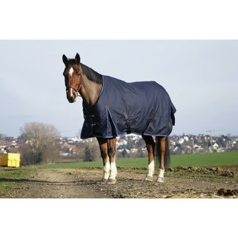 Regendeken Equitheme Classic Navy 1200Den 100 grams 