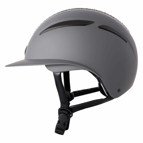 Paardrijcap Imperial Riding Olania Deluxe Big Visor Grijs