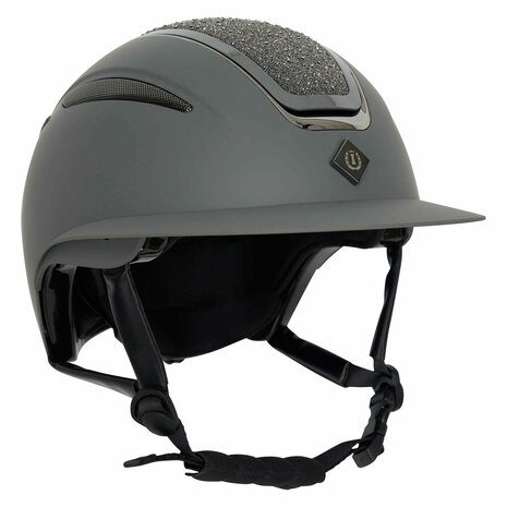 Paardrijcap Imperial Riding Olania Deluxe Big Visor Grijs