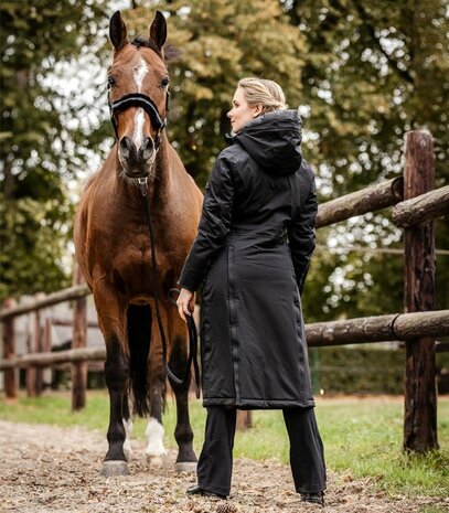 Waterdichte lange winterjas ELT Performance Opal Zwart