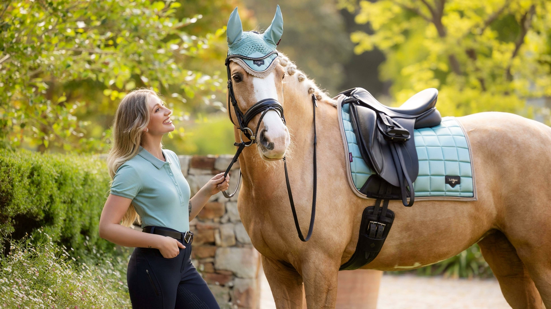 Sjabrak Lemieux Loire Classic Dressuur Aqua - Afbeelding 2
